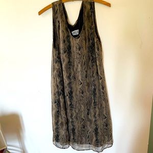 Vintage snakeskin print satin dress